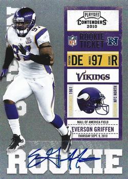 2010 Playoff Contenders #138 Everson Griffen Front