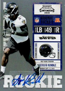 2010 Playoff Contenders #163 Sergio Kindle Front