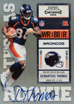 2010 Playoff Contenders #209b Demaryius Thomas Front
