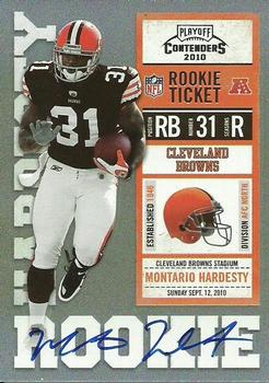 2010 Playoff Contenders #227a Montario Hardesty Front