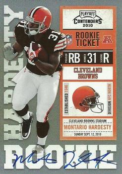 2010 Playoff Contenders #227b Montario Hardesty Front