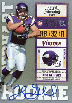 2010 Playoff Contenders #235b Toby Gerhart Front