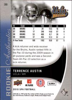 2010 SP Authentic #188 Terrence Austin Back