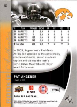 2010 SP Authentic #211 Pat Angerer Back