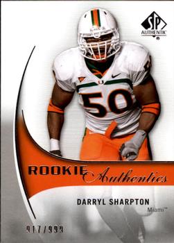 2010 SP Authentic #216 Darryl Sharpton Front