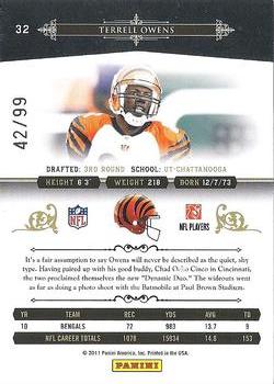2010 Playoff National Treasures #32 Terrell Owens Back