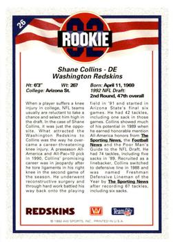 1992 All World #26 Shane Collins Back
