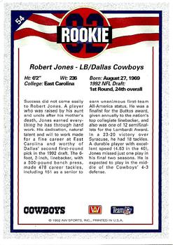 1992 All World #54 Robert Jones Back