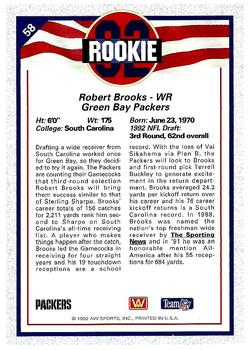 1992 All World #58 Robert Brooks Back