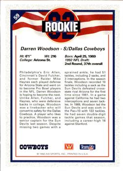 1992 All World #59 Darren Woodson Back