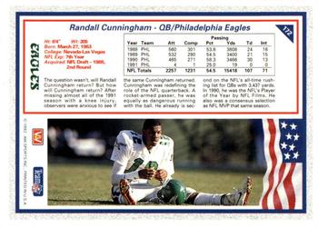 1992 All World #172 Randall Cunningham Back