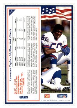 1992 All World #217 Lawrence Taylor Back