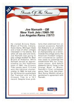 1992 All World #267 Joe Namath Back