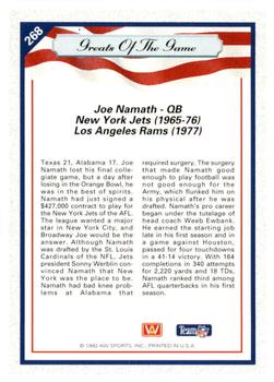 1992 All World #268 Joe Namath Back
