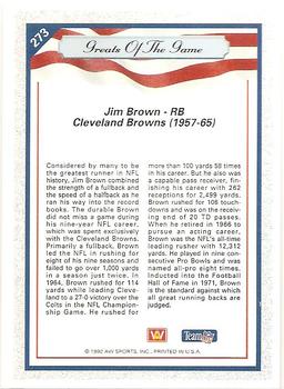 1992 All World #273 Jim Brown Back
