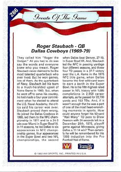 1992 All World #286 Roger Staubach Back