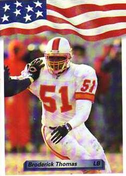 1992 All World #72 Broderick Thomas Front