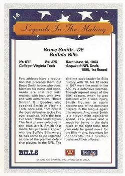 1992 All World - Legends/Rookies #L-6 Bruce Smith Back