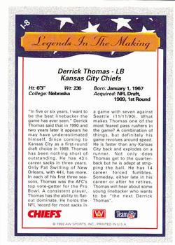 1992 All World - Legends/Rookies #L-8 Derrick Thomas Back