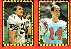 1988 Topps Stickers #89 / 249 Brian Noble / Steve Grogan Front