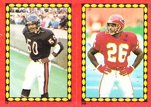 1988 Topps Stickers #12 / 209 Mike Singletary / Paul Palmer Front
