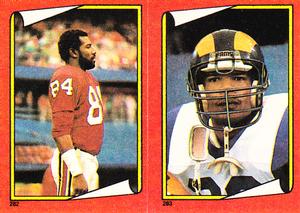 1988 Topps Stickers #282 / 283 J.T. Smith / Charles White Front