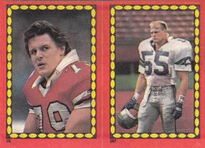 1988 Topps Stickers #56 / 267 Bill Fralic / Brian Bosworth Front