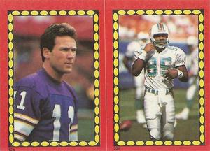 1988 Topps Stickers #124 / 225 Wade Wilson / Mark Duper Front