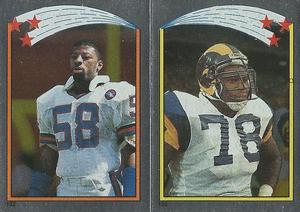 1988 Topps Stickers #132 / 152 Carl Banks / Jackie Slater Front