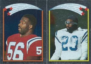 1988 Topps Stickers #141 / 146 Andre Tippett / Eric Dickerson Front