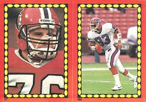 1988 Topps Stickers #57 / 165 Mike Gann / Andre Reed Front
