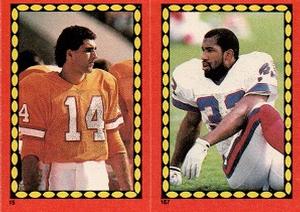 1988 Topps Stickers #15 / 167 Vinny Testaverde / Ronnie Harmon Front