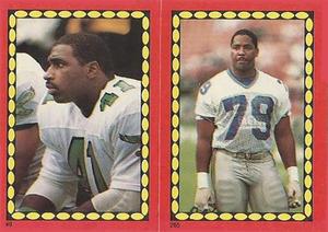 1988 Topps Stickers #49 / 265 Keith Byars / Jacob Green Front