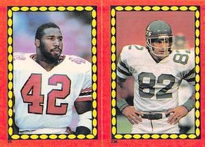 1988 Topps Stickers #55 / 236 Gerald Riggs / Mickey Shuler Front