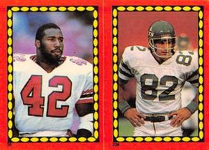 1988 Topps Stickers #55 / 236 Gerald Riggs / Mickey Shuler Front