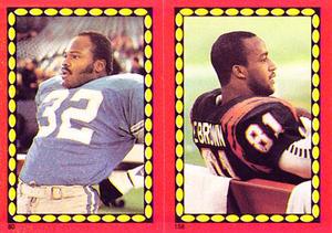 1988 Topps Stickers #80 / 158 Garry James / Eddie Brown Front