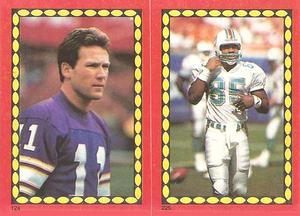 1988 Topps Stickers #124 / 225 Wade Wilson / Mark Duper Front