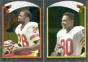 1988 Topps Stickers #137 / 151 Darrell Green / Jerry Rice Front