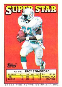 1988 Topps Stickers #140 / 154 Bruce Smith / Dwight Stephenson Back