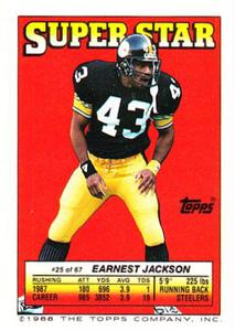 1988 Topps Stickers #141 / 146 Andre Tippett / Eric Dickerson Back