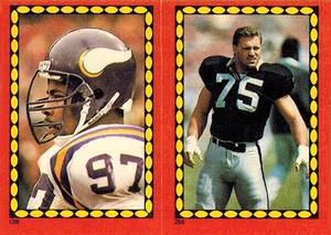 1988 Topps Stickers #128 / 255 Henry Thomas / Howie Long Front