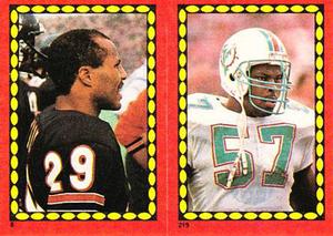1988 Topps Stickers #8 / 219 Dennis Gentry / Dwight Stephenson Front