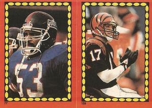 1988 Topps Stickers #77 / 159 Harry Carson / Scott Fulhage Front