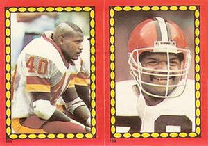 1988 Topps Stickers #111 / 188 Alvin Walton / Carl Hairston Front
