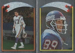 1988 Topps Stickers #133 / 145 Joey Browner / Mark Bavaro Front