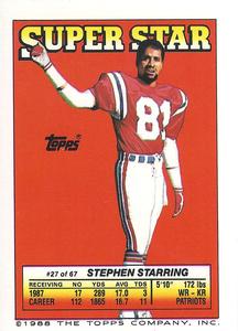 1988 Topps Stickers #4 Super Bowl XXII Back