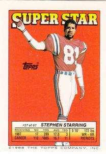1988 Topps Stickers #5 Super Bowl XXII Back