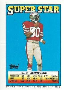 1988 Topps Stickers #31 / 157 Roy Green / Stanford Jennings Back