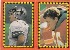 1988 Topps Stickers #41 / 205 Danny White / Dino Hackett Front