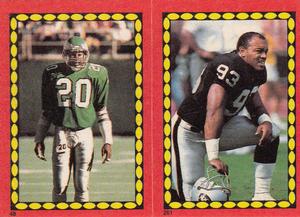 1988 Topps Stickers #48 / 261 Andre Waters / Greg Townsend Front